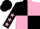 Silk - Black and pink (quartered), black sleeves, pink stars, black cap