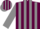 Silk - Maroon and Grey stripes, Grey sleeves