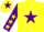 Silk - Yellow, Purple star, Purple sleeves, Yellow stars, Yellow cap, Purple star