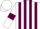 Silk - White and maroon stripes, white sleeves, maroon armlets