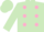 Silk - Light Green, Pink spots, Light Green sleeves