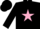 Silk - Black, pink star