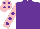 Silk - Purple, pink sleeves, purple spots, pink cap, purple spots