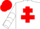 Silk - White, red cross of lorraine, red and white chevrons on sleeves, red cap