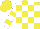Silk - Yellow and white blocks, yellow hoops on white sleeves