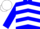 Silk - Blue, white chevrons, white cap