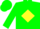 Silk - Green,yellow diamond