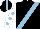 Silk - Black, light blue sash, light blue dots on white sleeves, light blue stripe on black cap