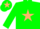 Silk - Green body, beige star, green arms, green cap, beige star