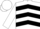 Silk - White, black chevrons, white cap