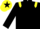 Silk - Black body, yellow epaulettes, black arms, yellow cap, black star