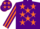 Silk - Purple, orange stars, striped sleeves and stars on cap