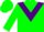 Silk - Green body, purple chevron, green arms, green cap