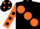 Silk - Black body, orange large spots, orange arms, black spots, black cap, orange spots