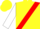 Silk - Yellow, red sash, black hoops on white sleeves