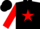 Silk - black, red star, red sleeves, black cap
