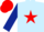 Silk - Light blue, red star, dark blue sleeves, red cap