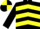 Silk - Black & yellow chevrons, quartered cap