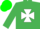 Silk - Emerald green, white maltese cross, green cap