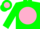 Silk - Green, green shamrock on pink ball