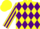 Silk - Yellow, purple diamonds, purple diamond stripe on sleeves