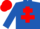 Silk - royal blue, red cross of lorraine, red cap