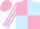 Silk - pink, light blue quartered, pink arms, light blue striped, pink cap, light blue hooped