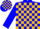 Silk - Blue and gold blocks, blue sleeves