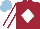 Silk - Maroon, white diamond, white sleeves, maroon seams, light blue cap