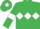 Silk - Emerald green, white triple diamond, armlets and star on cap