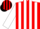Silk - Red, black & white stripes, 'rjt' on sleeves