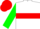 Silk - White, red hoop, red hoop on green sleeves, red cap