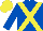 Silk - Royal blue, yellow cross belts, yellow cap