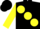Silk - Black, large yellow spots, yellow sleeves, black cap