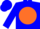 Silk - Blue body, orange disc, blue arms, blue cap