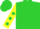 Silk - lime green body, yellow spot, yellow sleeves, lime green spots, lime green cap