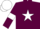 Silk - maroon, white star, white armlets and cap