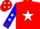 Silk - Red, white star, blue sleeves, white stars, red cuffs, blue cap, white stars