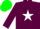 Silk - Maroon, white star & armlet, green cap