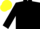 Silk - Black, yellow rising sun, yellow cap
