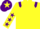 Silk - Yellow, purple epaulets, yellow sleeves, purple stars, purple cap, yellow star