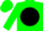 Silk - green, black ball, green cap