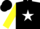 Silk - Black, white star, yellow slvs