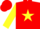 Silk - Red body, yellow star, yellow arms, red cap