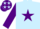 Silk - Light blue, purple star and sleeves, purple cap, light blue stars