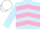 Silk - LIGHT BLUE, PINK chevrons, LIGHT BLUE sleeves, WHITE cap