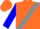 Silk - Orange, grey sash, blue sleeves, orange cap