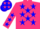 Silk - Hot pink, blue stars