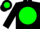 Silk - Black, green ball