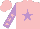 Silk - Pink, mauve star, mauve sleeves, pink stars and cap